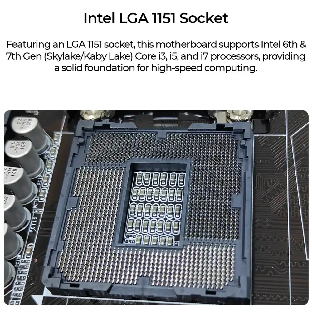 Foxin Motherboard H110 DDR3 Motherboard For Intel 6th | 7th | 8th | 9th Gen with NVME view 4